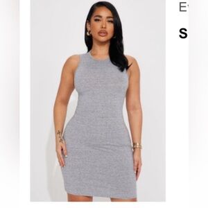 Gray Sleeveless Bodycon Dress